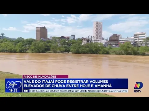 Preocupação no Vale do Itajaí: alerta de chuvas fortes e risco de enchentes