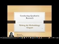 Writing the Methodology Chapter of a Qualitative Study by Philip Adu Ph D