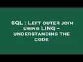 SQL Left outer join using LINQ -
