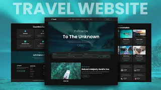 Create A Responsive Tour Travel Agency Website Design - HTML CSS SASS JAVASCRIPT Step By Step