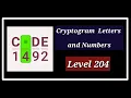 Cryptogram Level 204 Letters and Numbers
