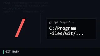 Git Bash rewrote your API path into C Program