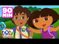 Download Lagu Dora the Explorer \u0026 Diego Primos Team-Up! #3 💥 90 Minutes | Dora \u0026 Friends