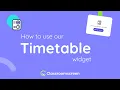 How to use our Timetable widget Classroomscreen Tutorial