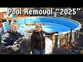 Watch Us DEMOLISH REMOVE This Above Ground Pool Junk Removal Pros