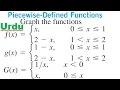 how to draw - make graph of piecewise function step by step Thomas calculus exercise 1 1 Urdu