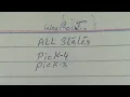 Pick 4 Pick 3 method All State s Workout USA and Canada