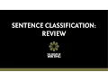 Sentence Classification Review