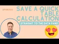 Save a Quick Table Calculation in Tableau Quick Tip