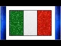 Draw Italy Flag Glitter Color for Kids Italian flag the National flag of Italy Little Channel