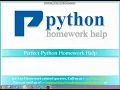 Perfect Python Homework Help