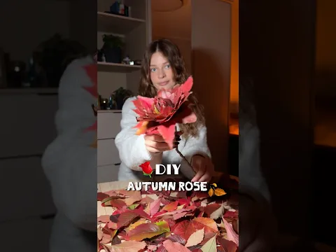 Today I turned autumn leaves into this beautiful bouquet 🍂🌹🤎 #diy #autumn #decor #افكار