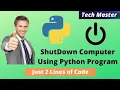 How shutdown computer using python language Shutdown pc or laptop use coding