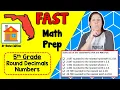 5th FAST Math Test Prep At-Home Round Decimal Numbers