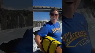 How Our Dog Rides The Dinghy #shorts