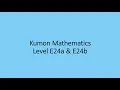 Kumon Mathematics E24a E24b