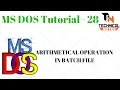 Arithmetical Operation in batch file