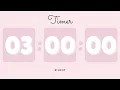 Lagu 🌸 3 Hours Silent Timer with Cute Ending Alarm | Pastel Pink Timer