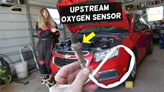 UPSTREAM OXYGEN SENSOR REPLACEMENT REMOVAL CHEVROLET SONIC CRUZE OXYGEN SENSOR 1 LOCATION
