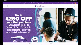 Saloncentric Credit Card Login