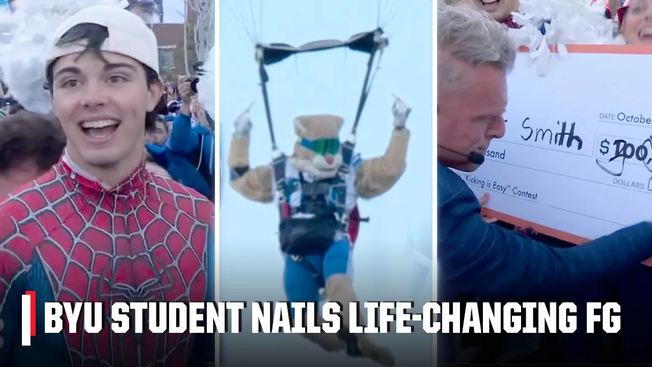 A LIFE-CHANGING KICK 🏈 SPIDER-MAN DRILLS FG FOR $3M 🏈🕷️ | College GameDay