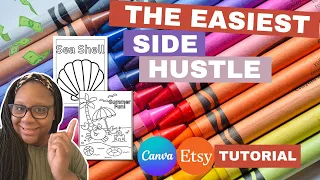 How To Sell Coloring Pages On Etsy Make Coloring Pages in Canva Digital Product Ideas