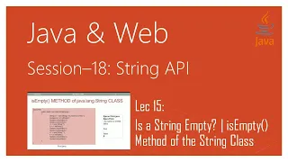 String API in Java Is a String Empty isEmpty Method of the String Class in java