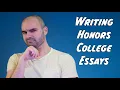 Writing Honors College Essays - UF Honors Program Essay