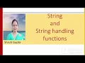 String and string handling functions in