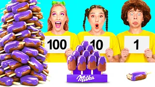 100 Layers of Food Challenge | Crazy Kitchen Situations by BaRaDa Challenge