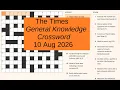 The Times weekly General Knowledge Crossword No 350
