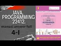 Java Programming 22412 Manual Full Answer