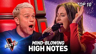 Download Jaw-Dropping HIGH NOTES that SHOCKED the Coaches of The Voice | Top 10 MP3