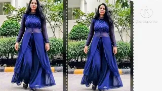 open fron slit kurti cutting stitching