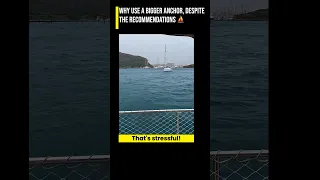 Why we use a BIGGER ANCHOR on our ⛵ #shorts #sailing #boatlife #offgrid #tip #tricks #anchor