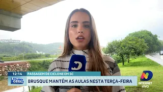 Passagem de ciclone em SC: Brusque decide manter as aulas nesta terça-feira