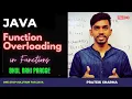 What is Function Overloading Computer Class 10 ICSE ISC Java Programming