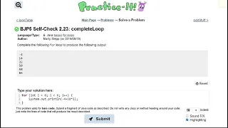 Java Practice It 2 23 completeLoop for loop