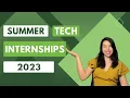 Summer Software Engineer Internships 2023