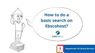 How to do a basic search in a database EBSCOhost Library Training