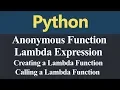 Anonymous Function or Lambda Expression in Python Hindi