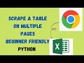 How to scrape a Table on Multiple Pages BeautifulSoup Requests Beginner Friendly