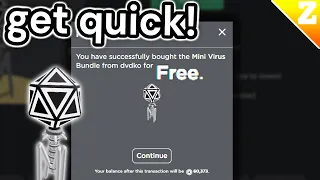 How To GET The NEW FREE MINI VIRUS BUNDLE in Roblox QUICK