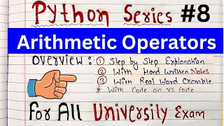 Arithmetic Operators in Python Python tutorial code hacker
