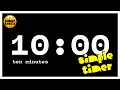10 Minute Timer Silent 4K Countdown with Alarm