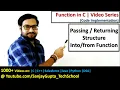 08 Function in C How to pass and return structure variable through function in c