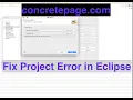 Fix Project Error in Eclipse