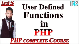 PHP Tutorial in Urdu Hindi User Defined Functions in PHP