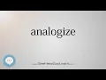 analogize Every English Word Pronounced