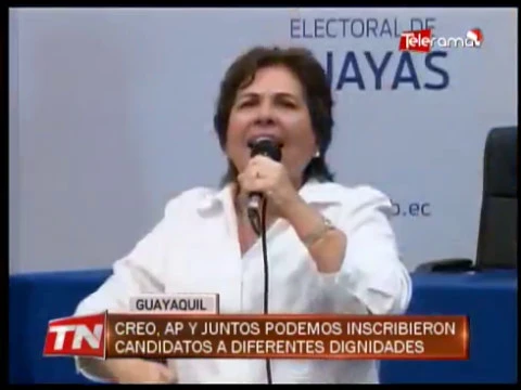 CREO, AP y Juntos Podemos inscribieron candidatos a diferentes dignidades